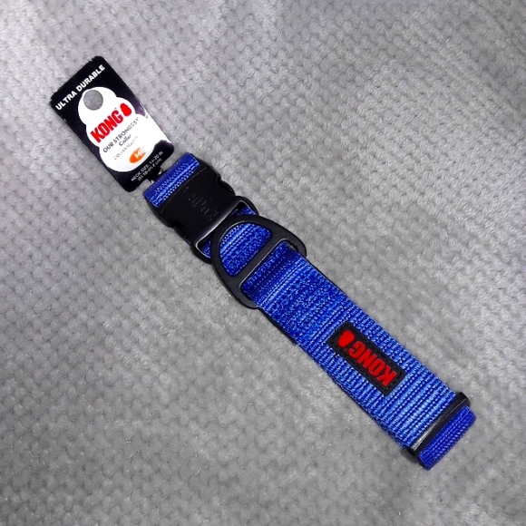 🐶 Kong M Blue Chew Resistant Comfort Adjustable Dog Collar Dogs Pet Pets Leash - Picture 6 of 9